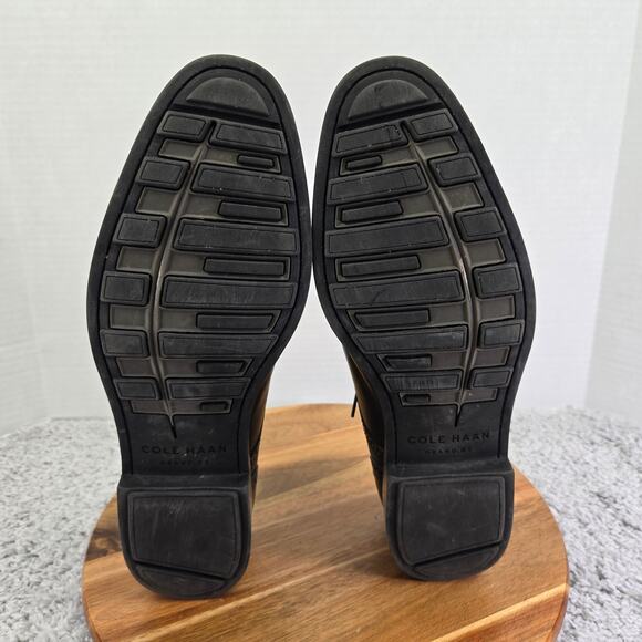 Cole Haan Jefferson Grand Os Black Cap Toe Brogue Oxford Dress Shoe Mens 10.5 M - Picture 9 of 13